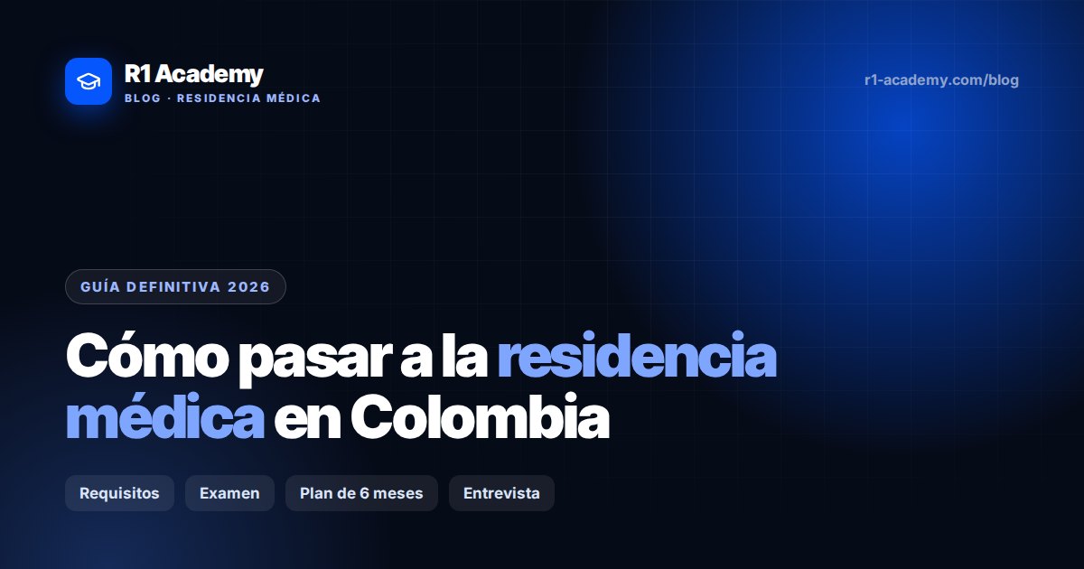 Guía para pasar a la residencia médica en Colombia