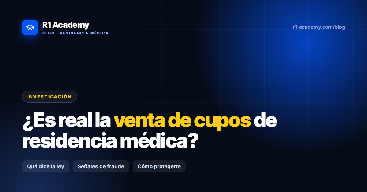 ¿Es real la venta de cupos de residencia médica en Colombia?