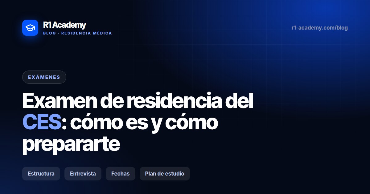 Examen de residencia de la Universidad CES